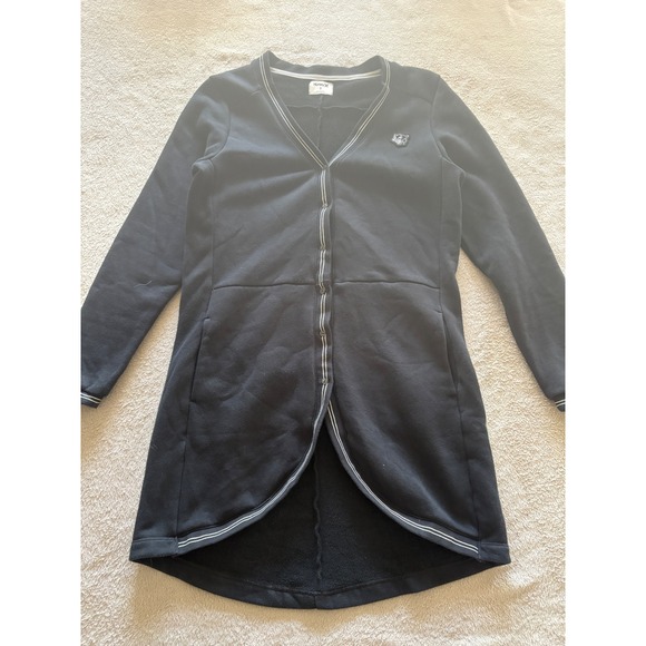 Hurley Dresses & Skirts - Hurley Cardigan Dress‎ Women's Small Long Sleeve Black Mini Casual